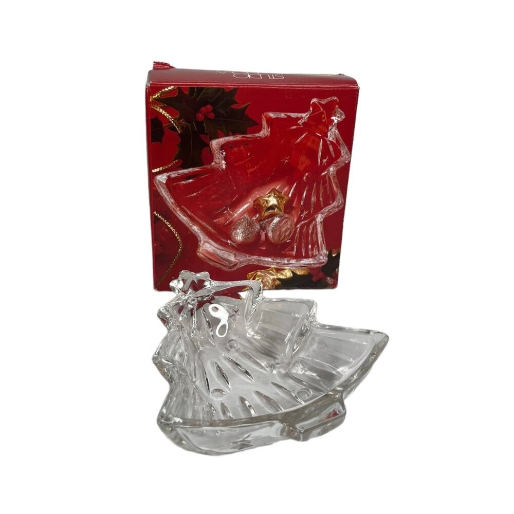 Studio Nova Glass Yuletide Spirit Sweet Candy Dish Christmas Tree New